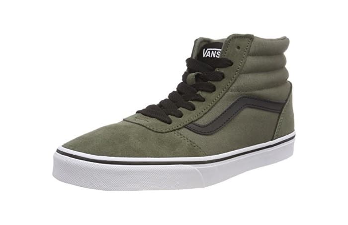 Fashion Vans Ward Hi Suede/Canvas, Zapatillas Altas Hombre, Verde