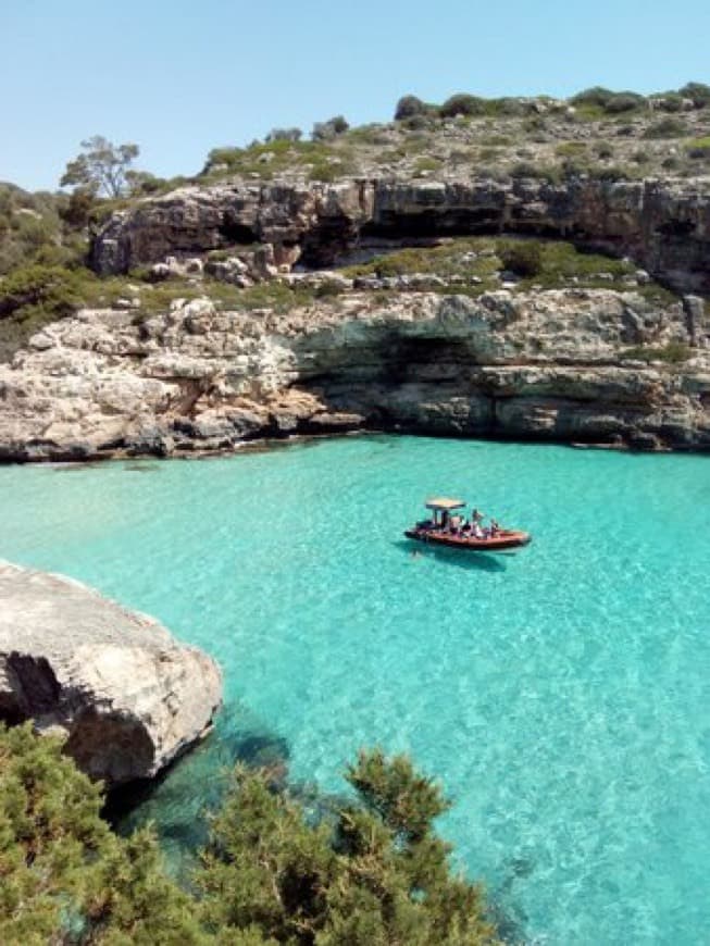 Moda Beach "Cala Marmols" near Santanyi in the south of Mallorca