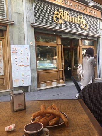 Restaurantes Churrería Alhambra Cafeteria Chocolatería Granada