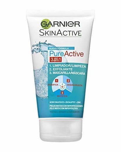 Beauty Garnier Skin Active - Pure Active 3 en 1 - Limpiador