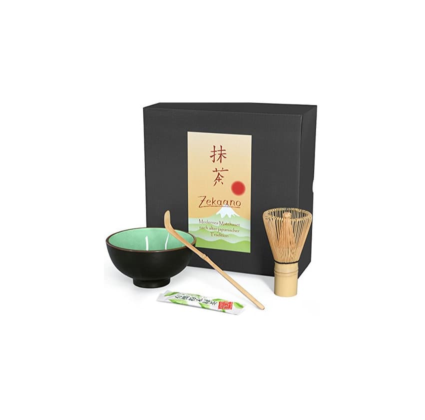 Home Aricola Juego de 3 Piezas para Matcha Moosgrün, Compuesto de té Matcha – Bol, Cuchara