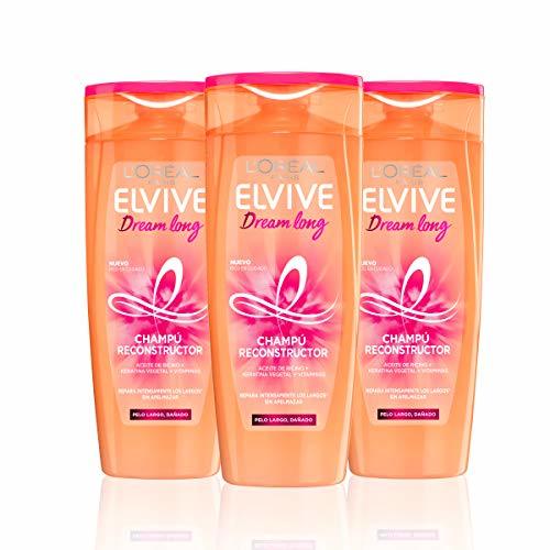 Beauty L'Oréal Paris Elvive Dream Long Champú Reconstructor - 3 Recipientes de 370