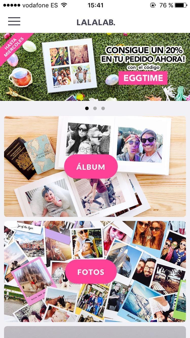 App LALALAB - Impresión de fotos