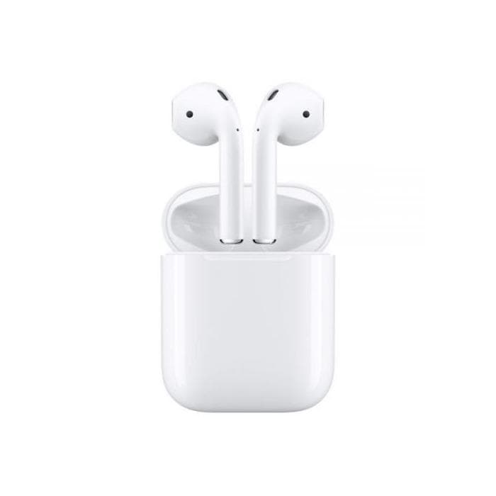 Electronic Apple AirPods - Auriculares inalámbricos de botón (Bluetooth, Lightning), color blanco