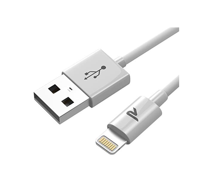 Electrónica Rampow Cable Lightning Cargador Lightning-[Apple MFi Certificado]-Garantía de por Vida-Compatible para Apple