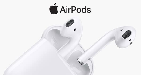 Electronic Apple AirPods - Auriculares inalámbricos de botón (Bluetooth, Lightning), color blanco