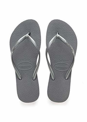 Moda Havaianas Slim, Chanclas para Mujer, Gris