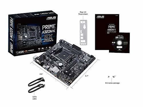 Electronic Asus AMD AM4 A320 mATX - Placa con iluminación LED