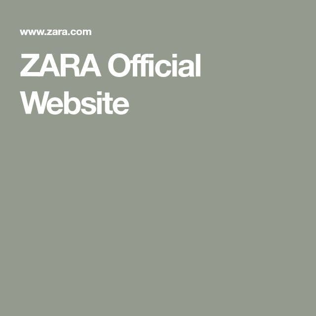 Moda ZARA Official Website