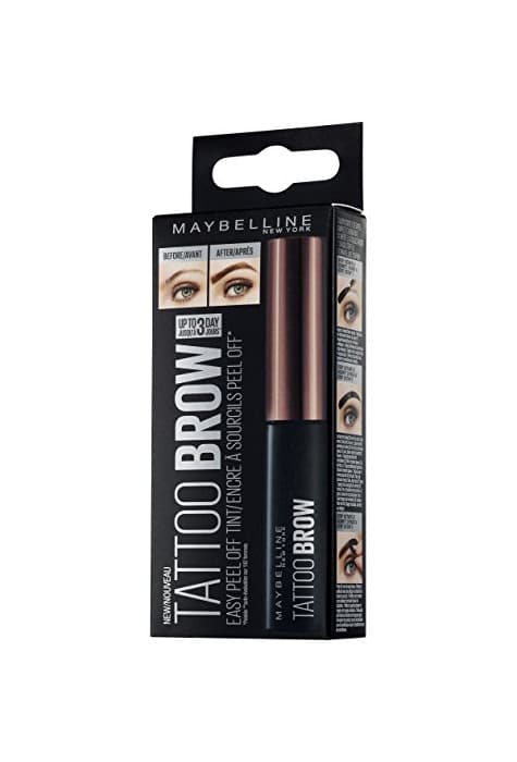 Beauty Maybelline Brow Tattoo Gel Tinte para Cejas Morenas, marrón oscuro