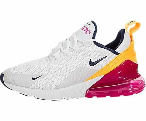 Fashion NIKE Air MAX 270 W Zapatillas Moda Mujeres Blanco/Naranja/Rosa