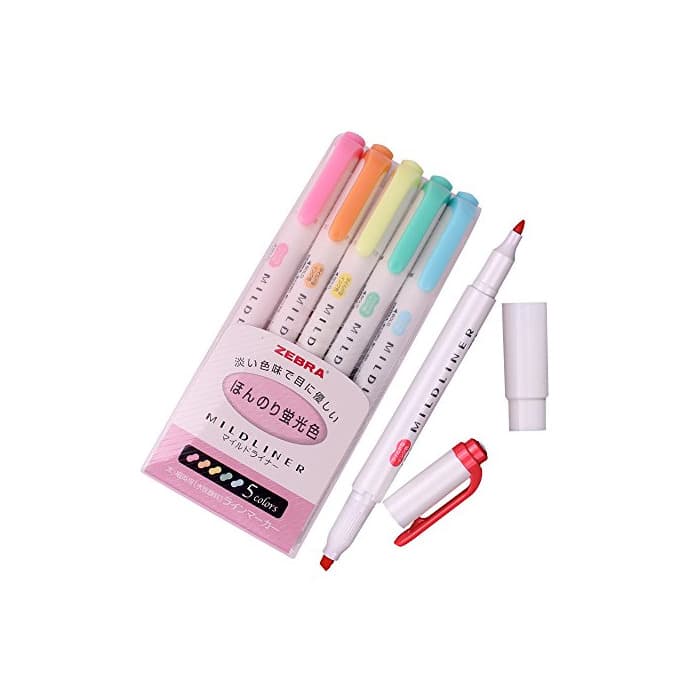 Producto Zebra Mildliner Color suave doble cara rotuladores marcadores de profundidad, cálido y