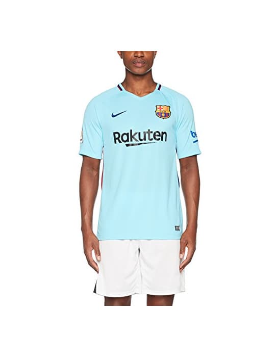 Fitness Nike 2017/18 FC Barcelona Stadium Away Camiseta de Manga Corta, Hombre, Azul