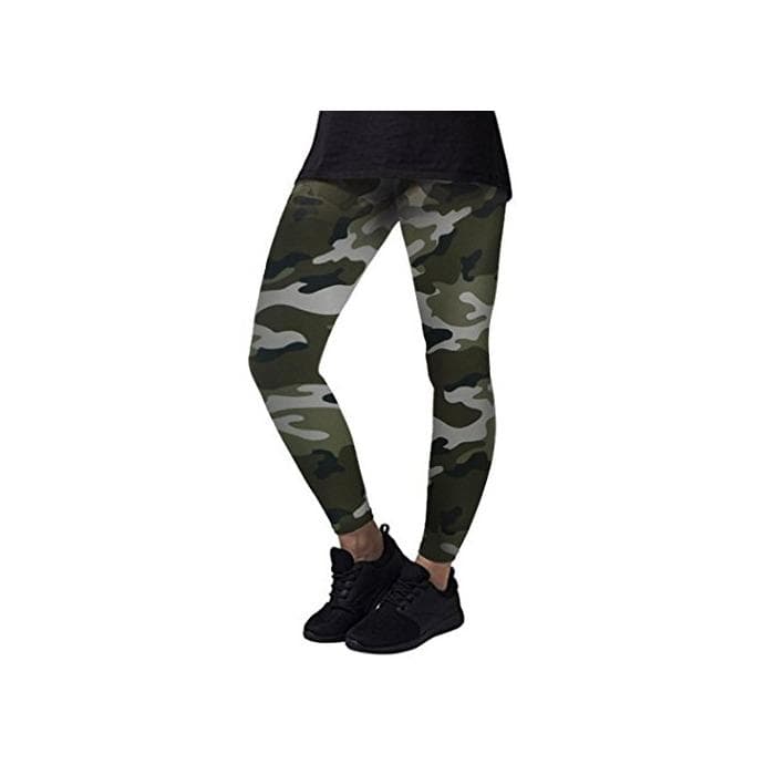 Fitness Mujer Pantalones de Camuflaje Deportivos, Longra ★ Mujeres Yoga de alta cintura Deportes Fitness Leggings Workout Pants (Verde