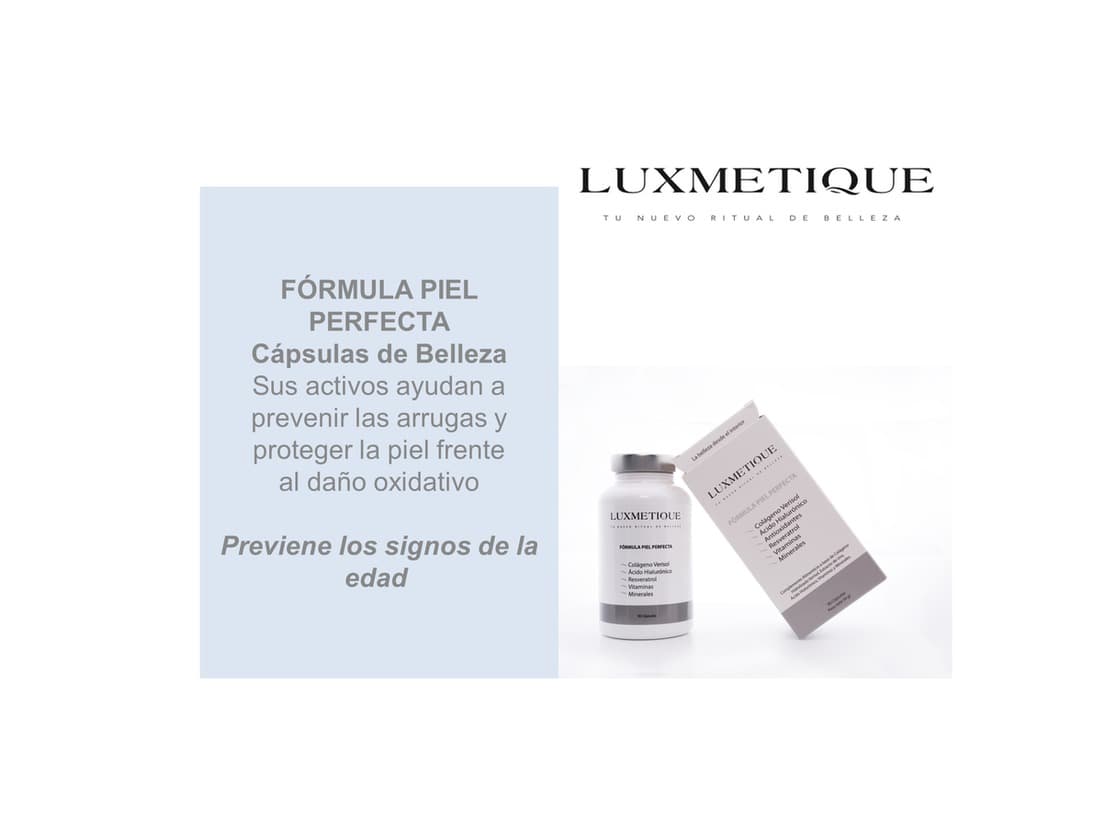 Belleza Formula Piel Perfecta, de Luxmetique