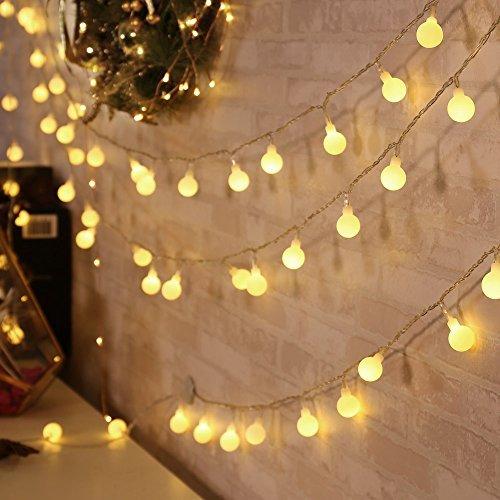 Producto QederTEK Guirnalda Luces 13M 100 LED Bombillas Blanco Cálido Decoración de Navidad, Patio, Boda, Dormitorio, Fiesta de Cumpleaños