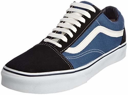 Fashion Vans Old Skool Classic Suede/Canvas, Zapatillas Unisex Adulto, Azul