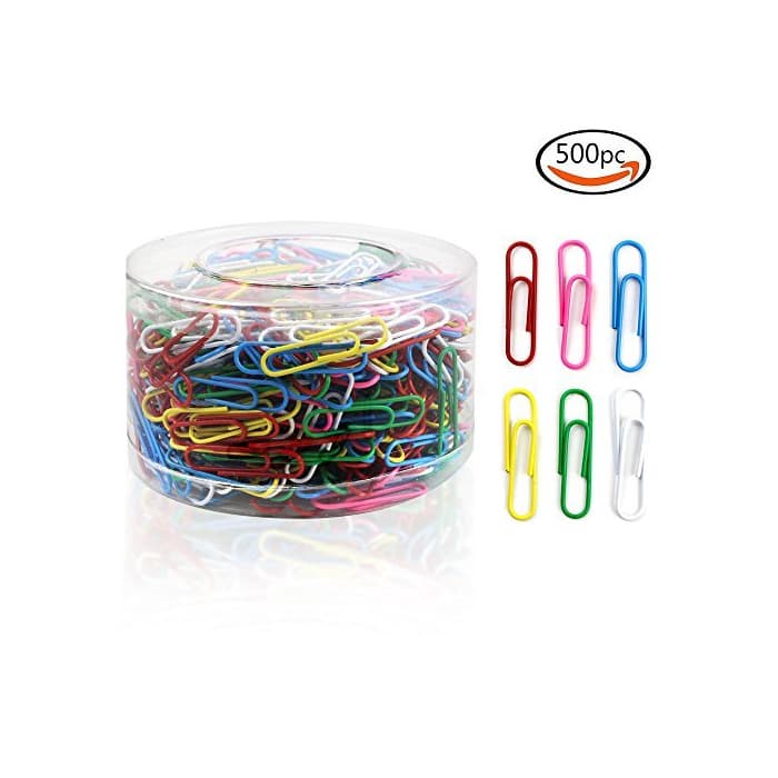 Product Goodlucky365 500pcs Multicolores Clips de Papel de Oficina