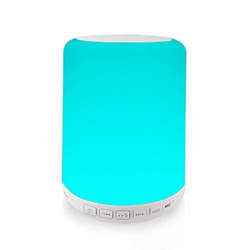 Home Altavoz Lámpara Noche Táctil LED – VICTORSTAR Y02W Luz de Cabecera/Mesa con