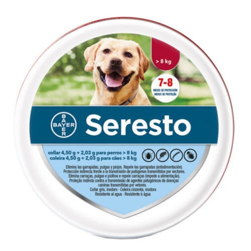 Lugar 1 collar para perro Bayer"Sereto" < 8 kg.