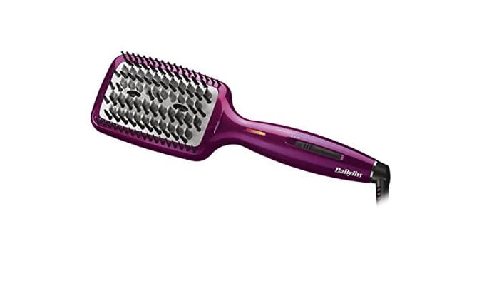 Beauty BaByliss 3D HSB100E - Cepillo alisador de cerámica (160º - 180º - 200º, 3 tipos de púas, doble generador de iones anti-encrespamiento, alisado natural)