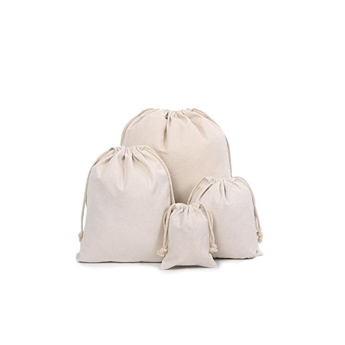 Producto Z-synka Organic Cotton Muslin Produce Bags,Biodegradable Eco-Friendly Bags, Home and Vegetable Storage,