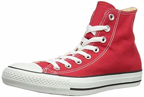 Fashion Converse Chuck Taylor All Star Hi, Zapatillas de tela Unisex, Rojo