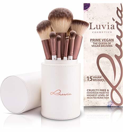 Beauty Brochas de Maquillaje Profesional y Exclusivas "PRIME VEGAN" con Estuche de Satín