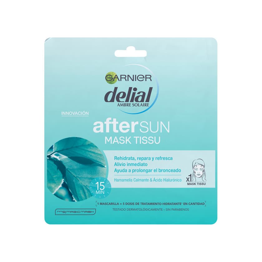 Producto Mascarilla aftersun Delial Garniee