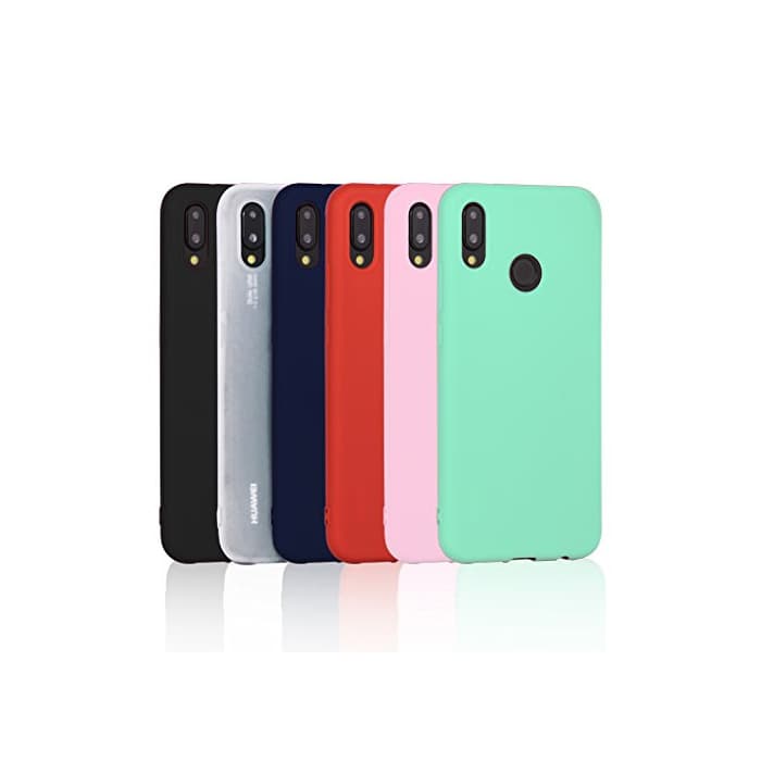 Electrónica 6 x Funda Huawei P20 Lite, Carcasa Suave Mate de 6 Colores,