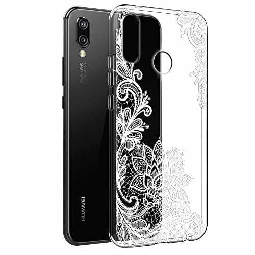 Electrónica Funda Huawei P Smart Plus, Eouine Cárcasa Silicona 3D Transparente con Dibujos