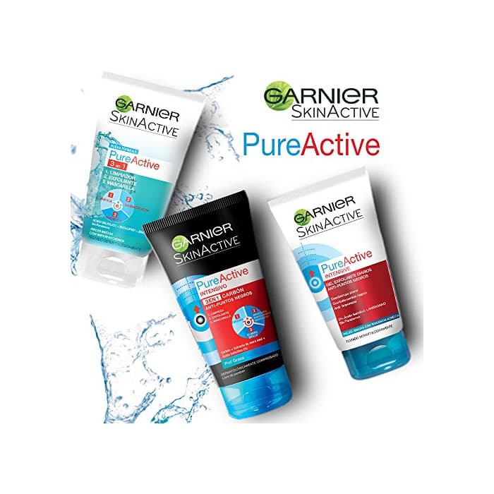 Belleza Garnier Skin Active Pure Active Gel Limpiador Pure Active Carbon Intense 3