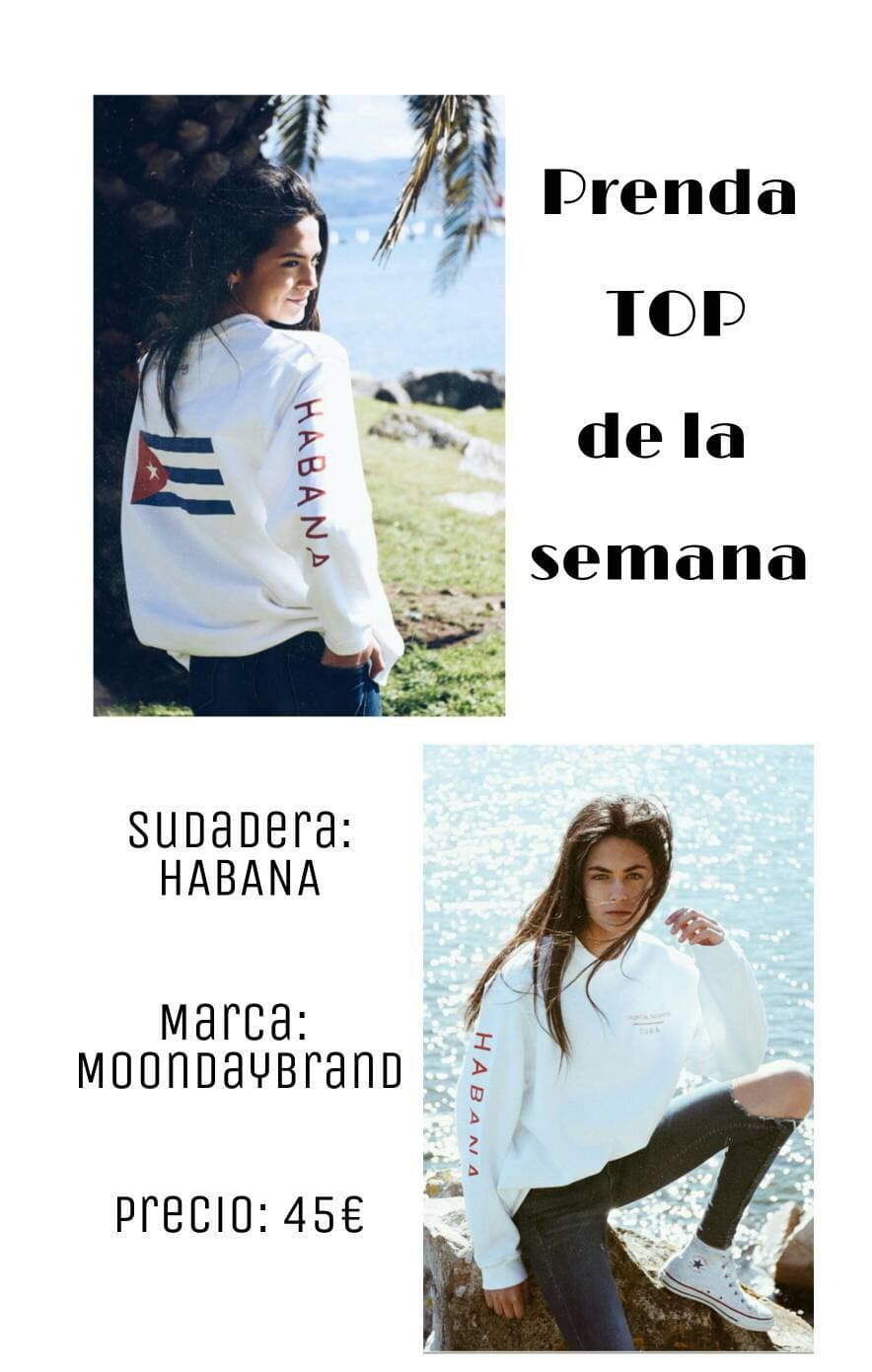 Fashion Sudadera Blanca Habana de Moonday Brand