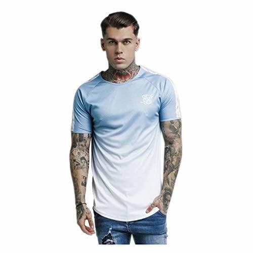 Fashion SIKSIL Camiseta BLUESKAY Raglan Fade Gym tee