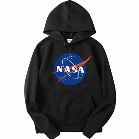 Fashion LYLXS Hombre NASA Sudadera con Capucha de Bolsillo y Estampado en el