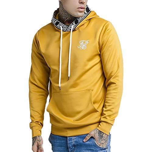 Moda Sudadera Siksilk Poly Overhead TEPE Hoodie Gold Mustard