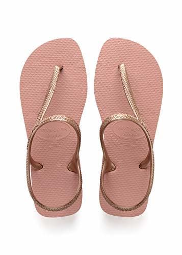 Fashion Havaianas Flash Urban, Sandalias de Talón Abierto para Mujer, Dorado