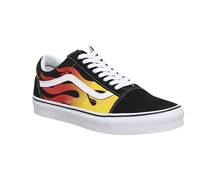 Moda Vans Old Skool Flame Zapatillas Negro/Rojo EU46