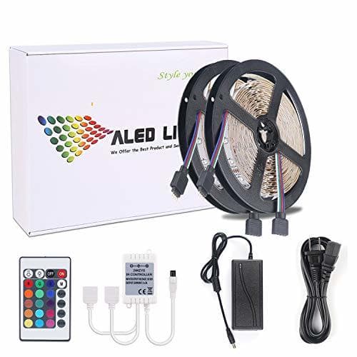 Home LED RGB Luces de Tira de 10m(2x5 Metros), ALED LIGHT 3528 SMD