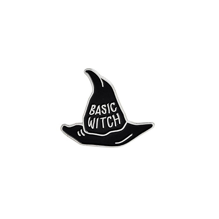 Moda Sombrero de bruja Broche BASIC WITCH Esmalte Pins Hebilla Denim Jacket Shirt