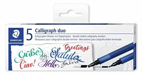 Product Staedtler 3002 C5 Rotulador para caligrafía con punta biselada de 2 puntas 3.5 mm y 2 mm