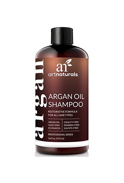 Beauty Champú orgánico marroquí con aceite de argán de ArtNaturals; es hidratante y