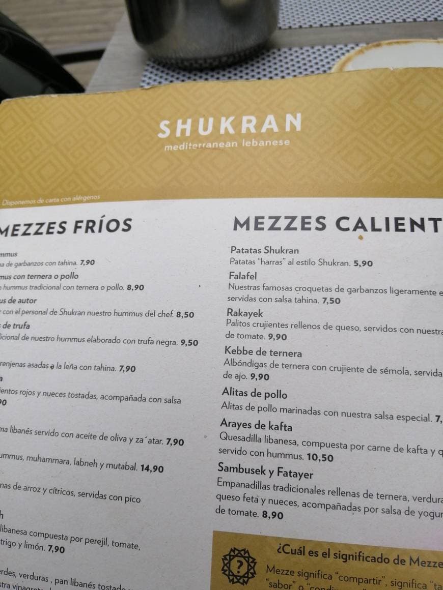 Restaurantes Shukran