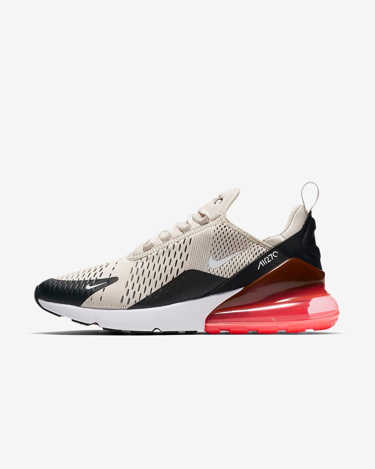 Fashion NIKE Air MAX 270 W Zapatillas Moda Mujeres Blanco/Naranja/Rosa