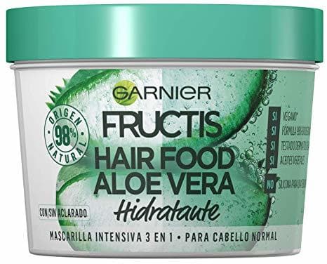 Belleza Garnier Fructis, Mascarilla Capilar 3 en 1 Aloe Vera Hidratante para Pelo