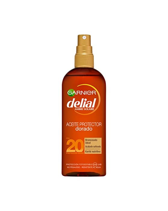 Belleza Garnier Delial Aceite Protector Solar Dorado Sublime para Pieles Claras que se