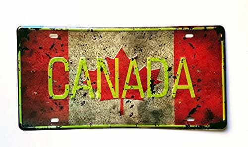 Product MI RINCON Placa de matrícula Vintage Motivo Canada para Decorar la Pared