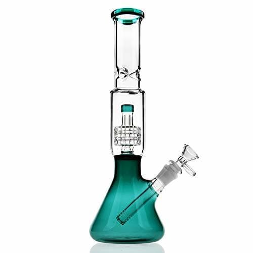 Home REANICE Percolator bong 14.5mm bong Altura 29.5cm Verde narguile bubblers bong