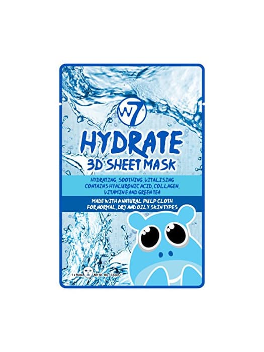 Beauty W7 Hydrate 3D Sheet Mask Face Mask Skin Care Hydrating Moisturising X1