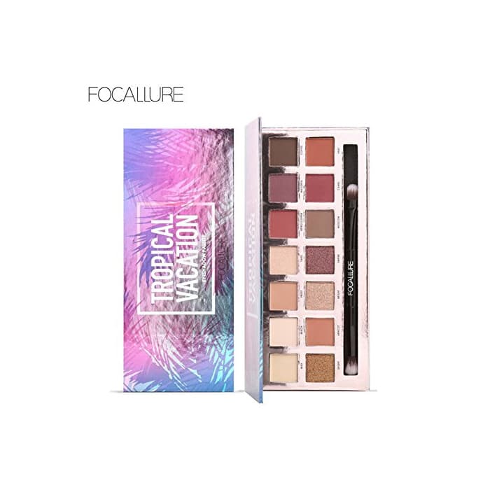 Product focallure 14 colores sombra de ojos cosméticos Pearl Lustre mate Sunset Color Serie